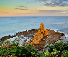 Image shows Eagle Nest iconic rock of Bunurong Marine National Park of Victoria. Photo courtesy of Maythee Voran/Shutterstock.com