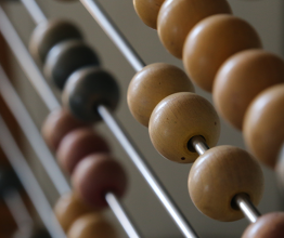 Close up of an abacus, photo by Laura J Smith/shutterstock.com