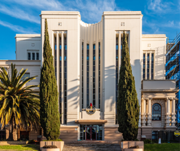 An art deco building at The Gordon Institute of TAFE's city campus in Geelong.