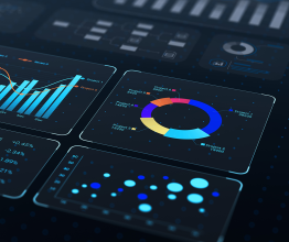 Image of a screen displaying graphs and data.