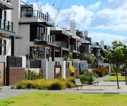 A row of units overlooking a green nature strip
