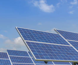 Solar panels on a sunny day