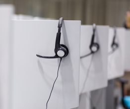 Headsets at a call centre