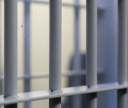 Iron bars of a prison cell