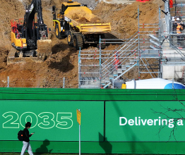 A Suburban Rail Loop construction site. Photo by Joe Armao/The Age.